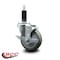 Service Caster 4'' Gray Poly Swivel 1-1/8'' Expanding Stem Caster with Brake SCC-EX20S414-PPUB-TLB-118 - alternate 4